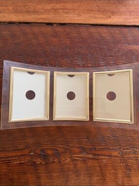 80’s Acrylic Triple Picture Frame
